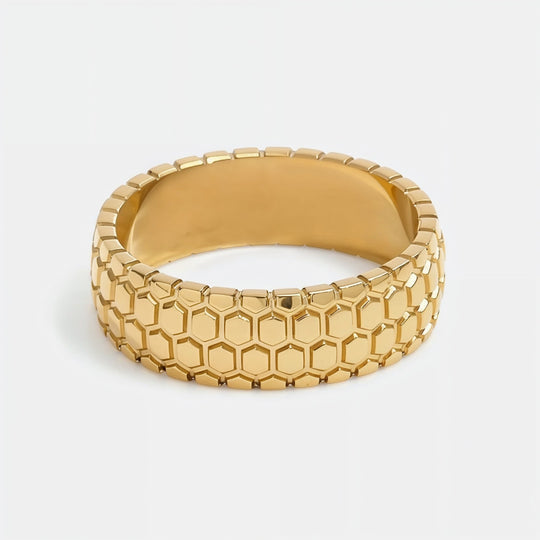 "SAN FRAN" HONEYCOMB RING