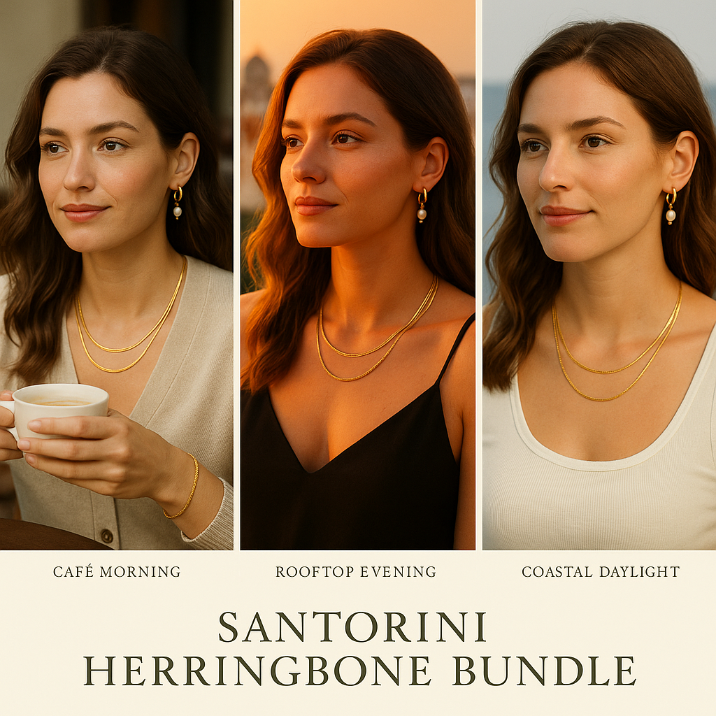 "Santorini" Herringbone Bundle | 3-piece Bundle