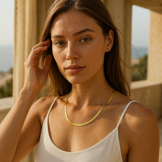 "ALGARVE" HERRINGBONE NECKLACE