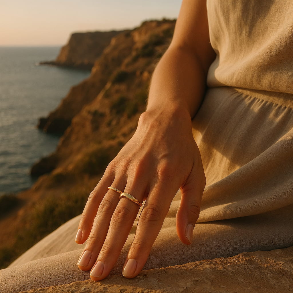 "ALGARVE" WAVY STACKABLE RINGS