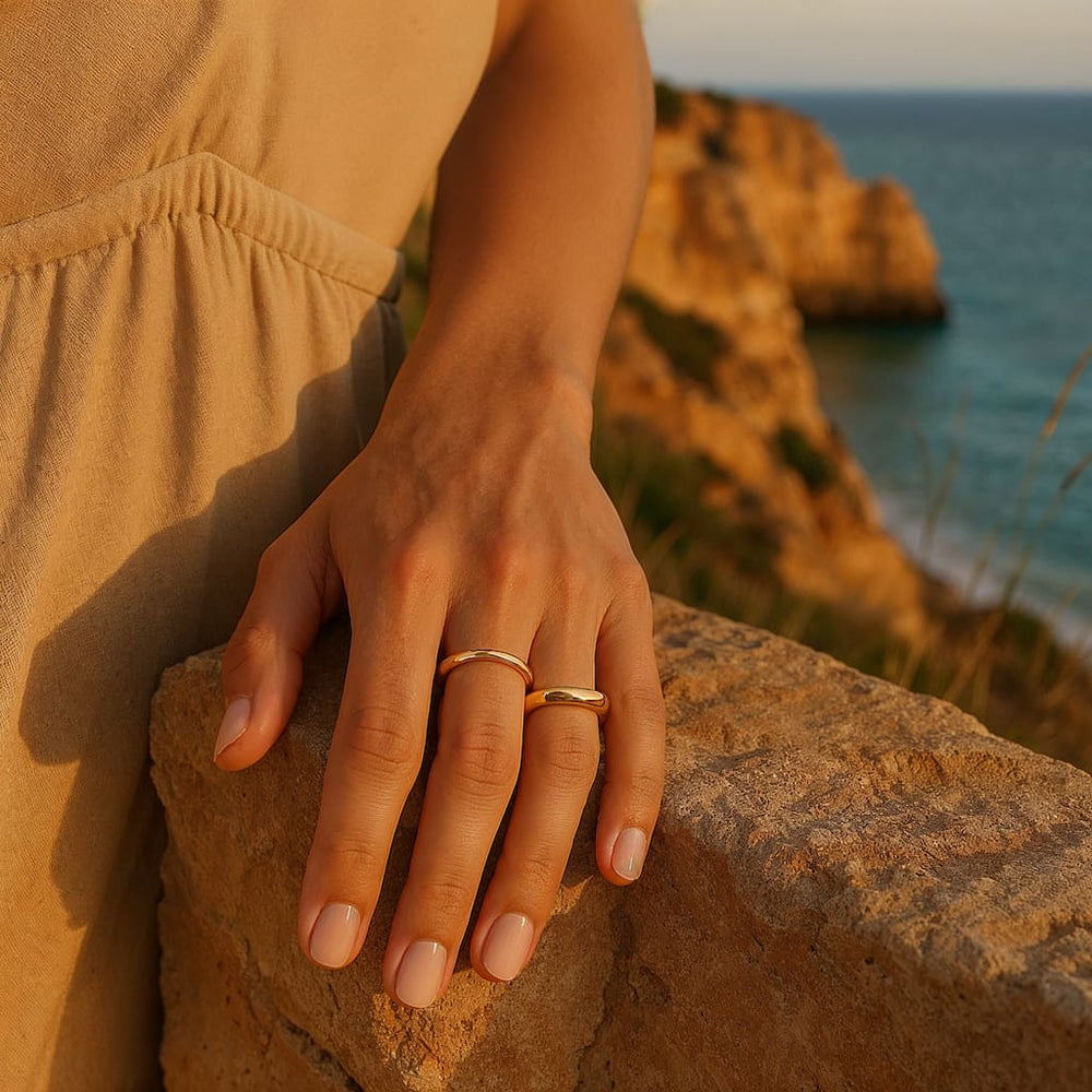 "ALGARVE" WAVY STACKABLE RINGS