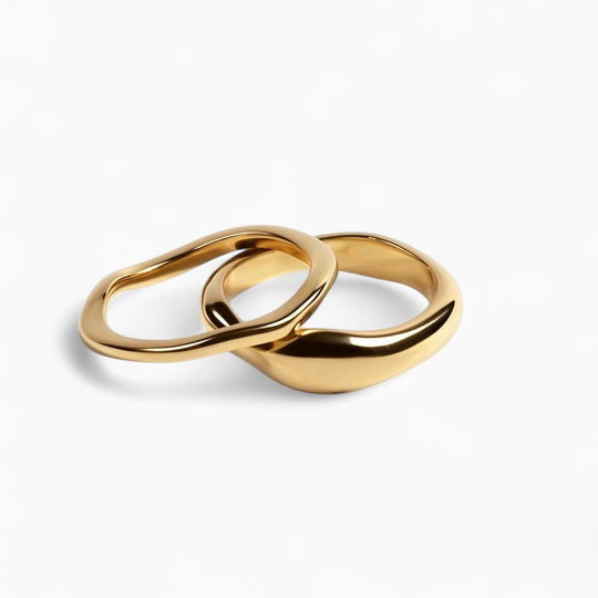 "ALGARVE" WAVY STACKABLE RINGS