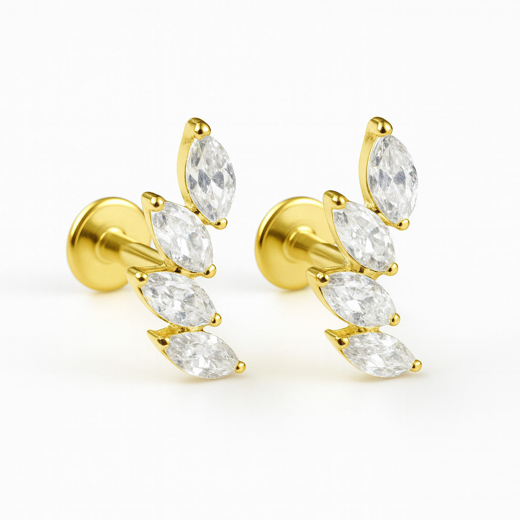 "BAHAMAS" FLATBACK STUD EARRINGS