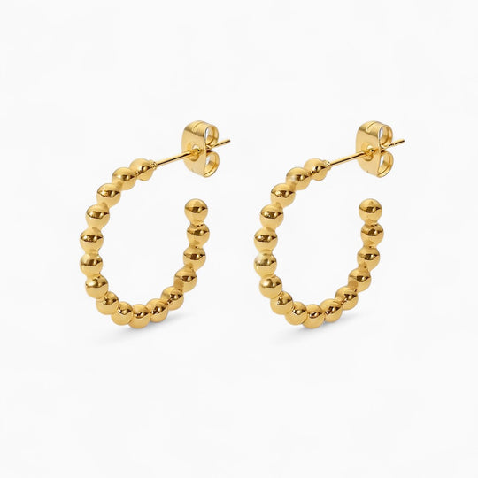 "BALI" BEADED HOOPS