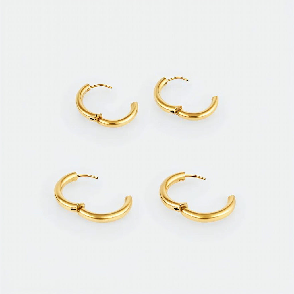 "BALI" DOUBLE CLASSIC HOOPS SET