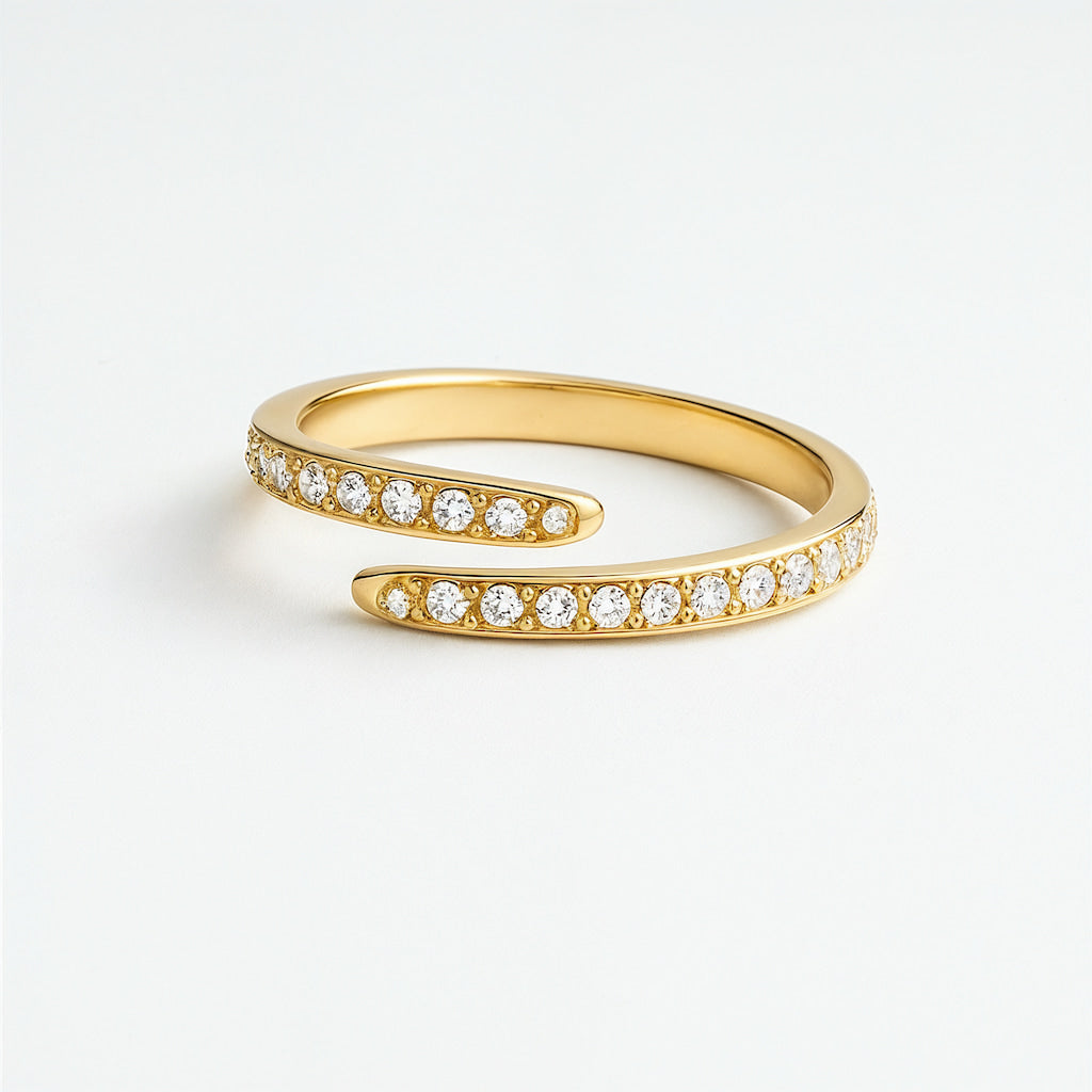 "BARCELONA" SPARKLE WRAP RING