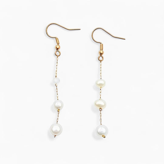"BRISBANE" PEARL FLOW EARRINGS