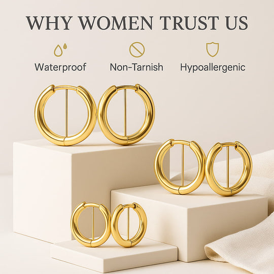 "Bali" Classic Trio Hoops Set | 3-piece Bundle
