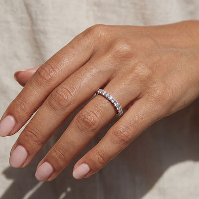 “Basel” Moissanite 0.23ct tw Pavé Band Ring