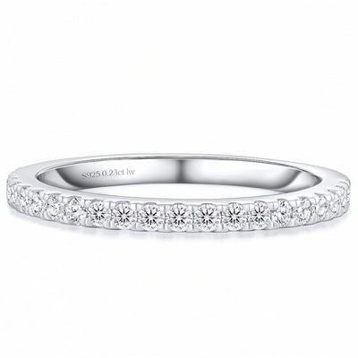 “Basel” Moissanite 0.23ct tw Pavé Band Ring