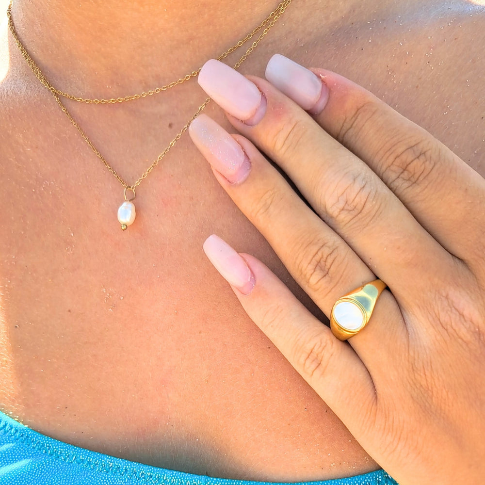 "FARO" ROUND SHELL RING