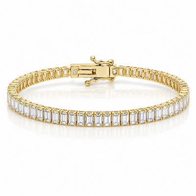 “Boston” Classic Baguette-Cut Tennis Bracelet