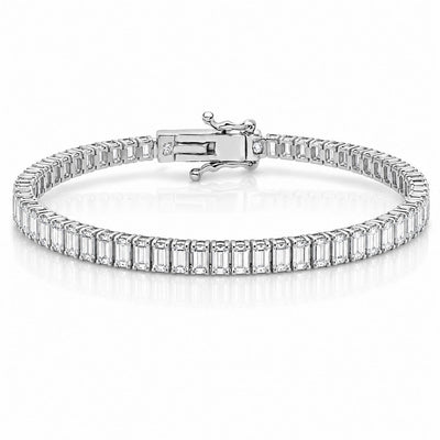 “Boston” Classic Baguette-Cut Tennis Bracelet