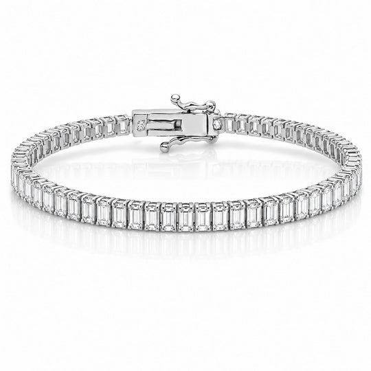 “Boston” Classic Baguette-Cut Tennis Bracelet