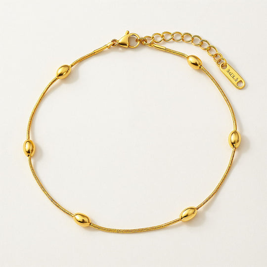 "CANNES" GOLD DROP ANKLET