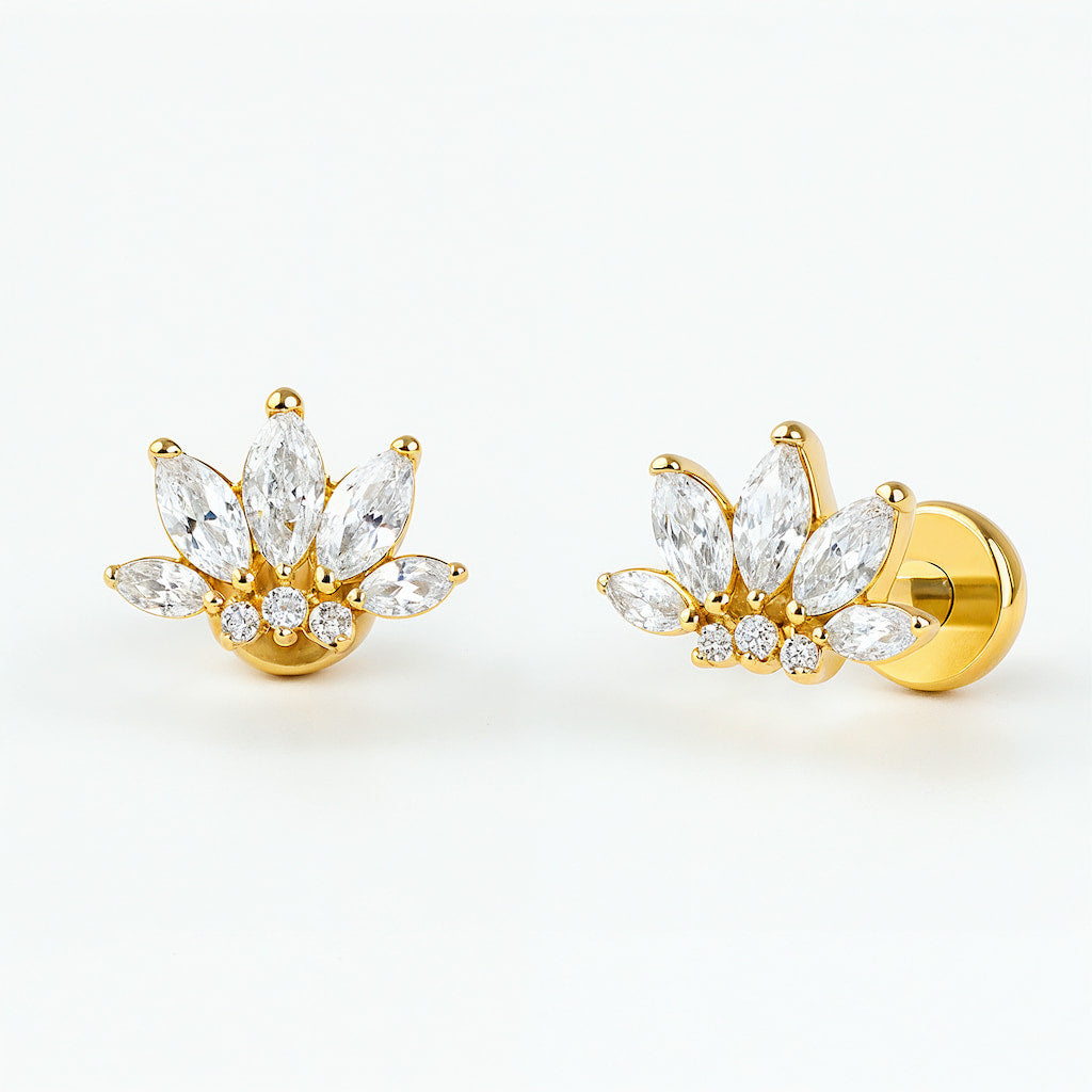 "CARTAGENA" FLATBACK STUD EARRINGS