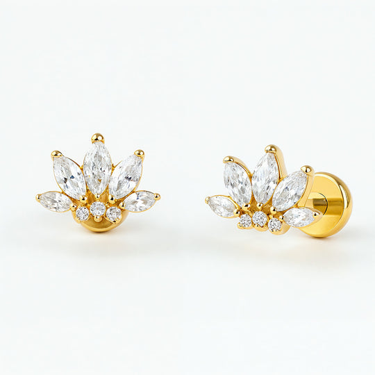 "CARTAGENA" FLATBACK STUD EARRINGS