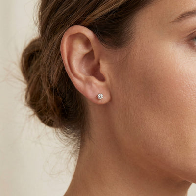 “Copenhagen” Moissanite 1ct 6-Prong Solitaire Stud Earrings