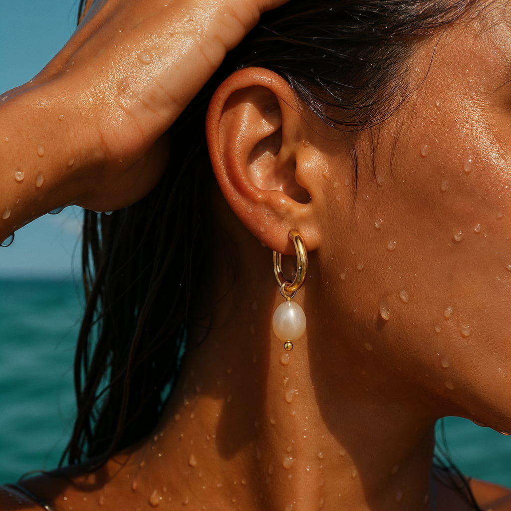 "FLORIDA KEYS" PEARL HOOPS