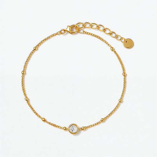 "IBIZA" BEADED STUD ANKLET