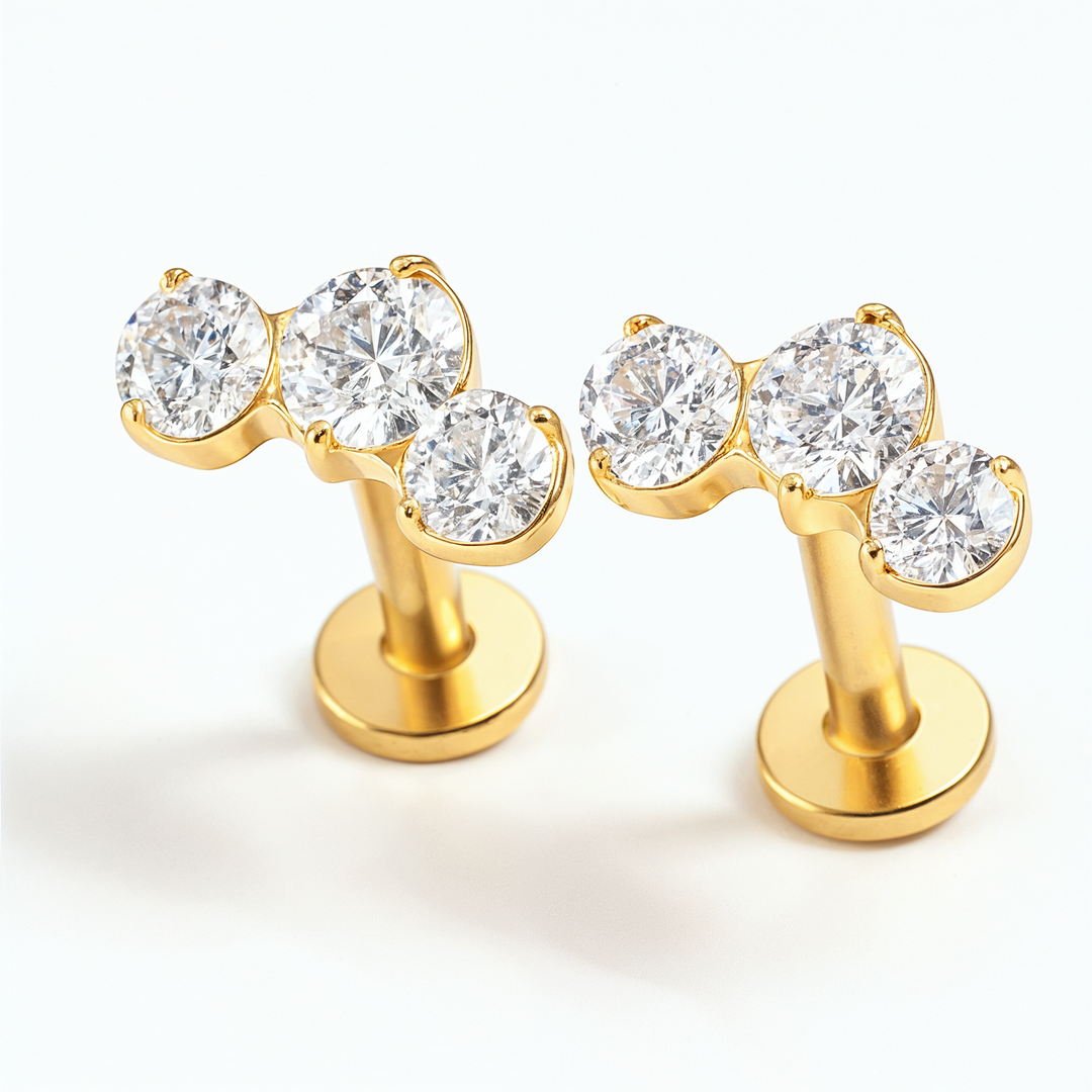 "IBIZA" FLATBACK STUD EARRINGS