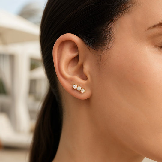 "IBIZA" FLATBACK STUD EARRINGS