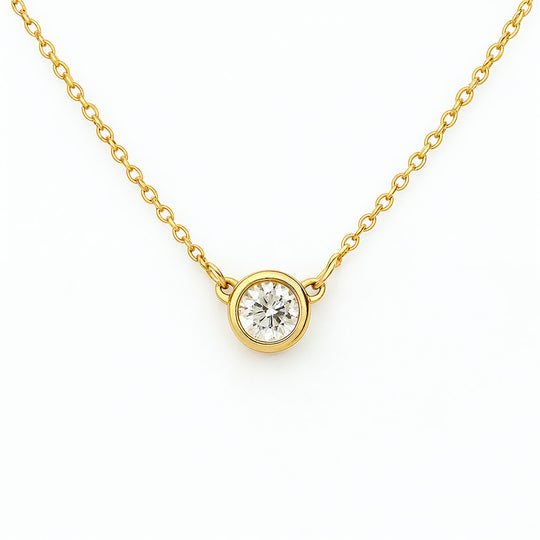 "IBIZA" DIAMOND BEZEL PENDANT