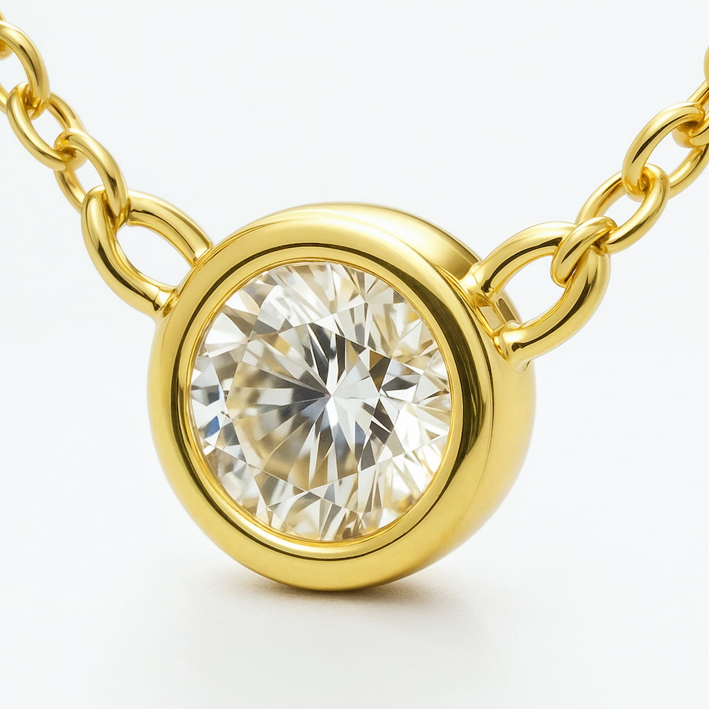 "IBIZA" DIAMOND BEZEL PENDANT