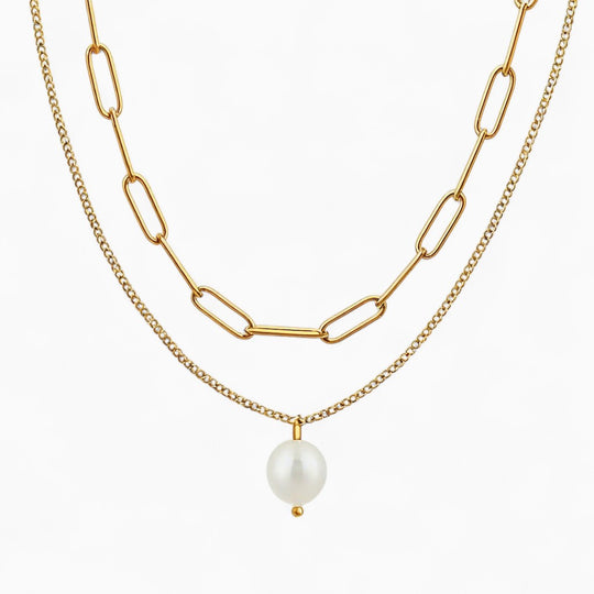 "LISBON" LAYERED PEARL NECKLACE