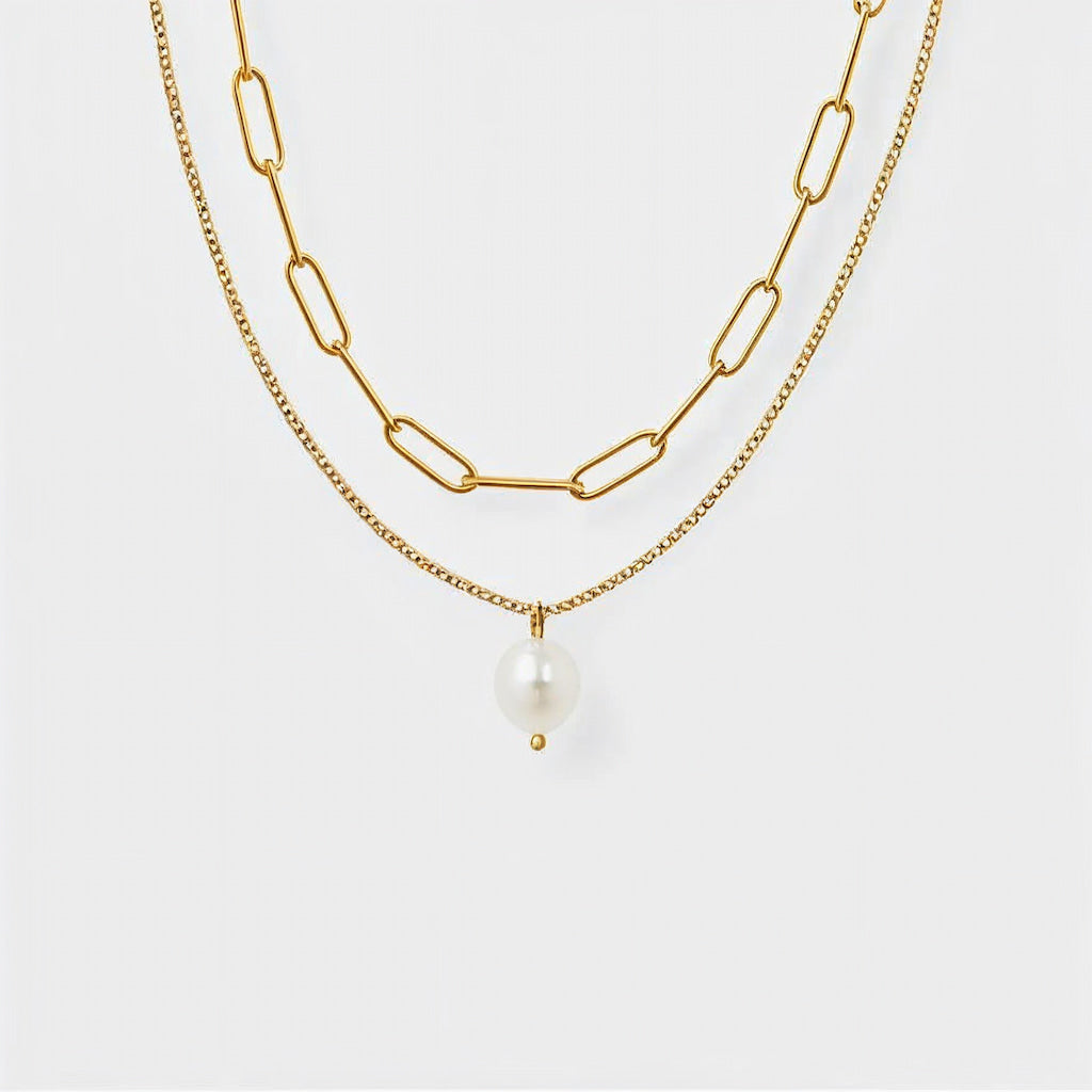 "LISBON" LAYERED PEARL NECKLACE