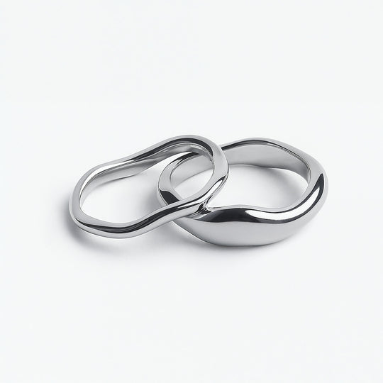 "ALGARVE" WAVY STACKABLE RINGS