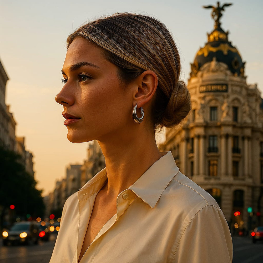 "MADRID" CHUNKY DROP HOOPS