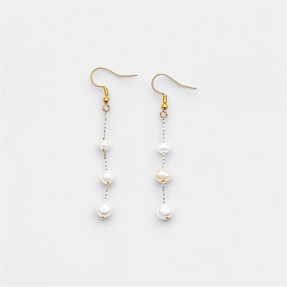 "BRISBANE" PEARL FLOW EARRINGS