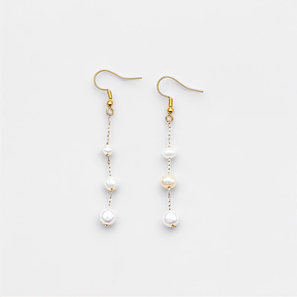 "BRISBANE" PEARL FLOW EARRINGS