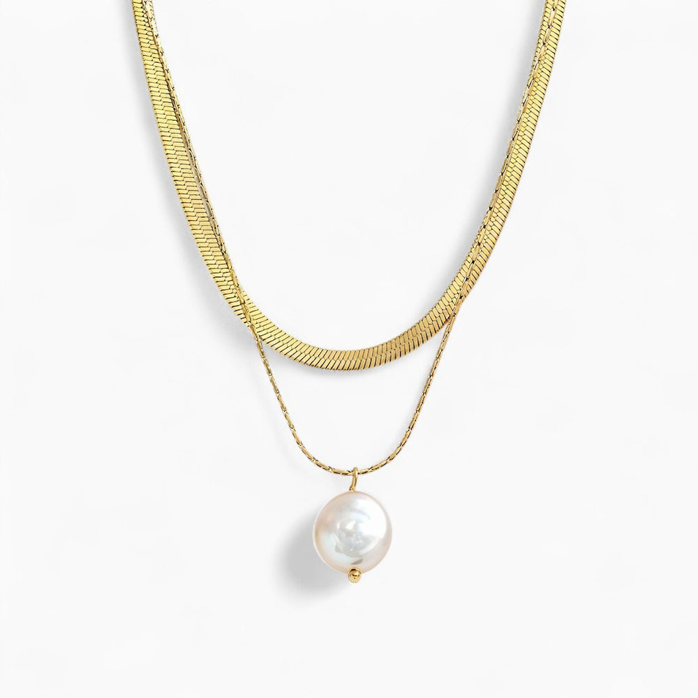 "MEDITERRANEAN" LAYERED HERRINGBONE NECKLACE