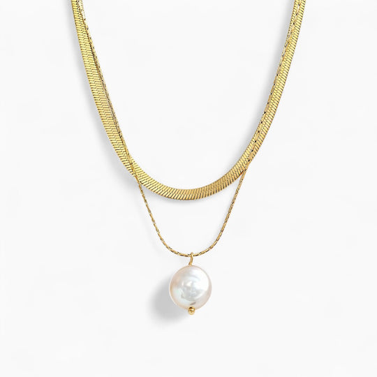 "MEDITERRANEAN" LAYERED HERRINGBONE NECKLACE
