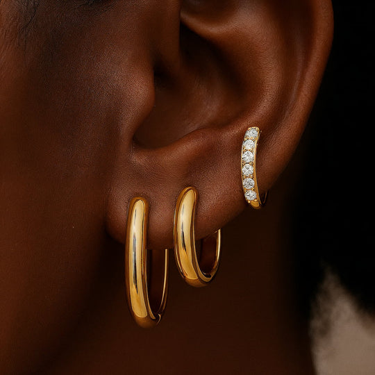 "MIAMI" HUGGIE EARRINGS SET | 3-PIECE BUNDLE