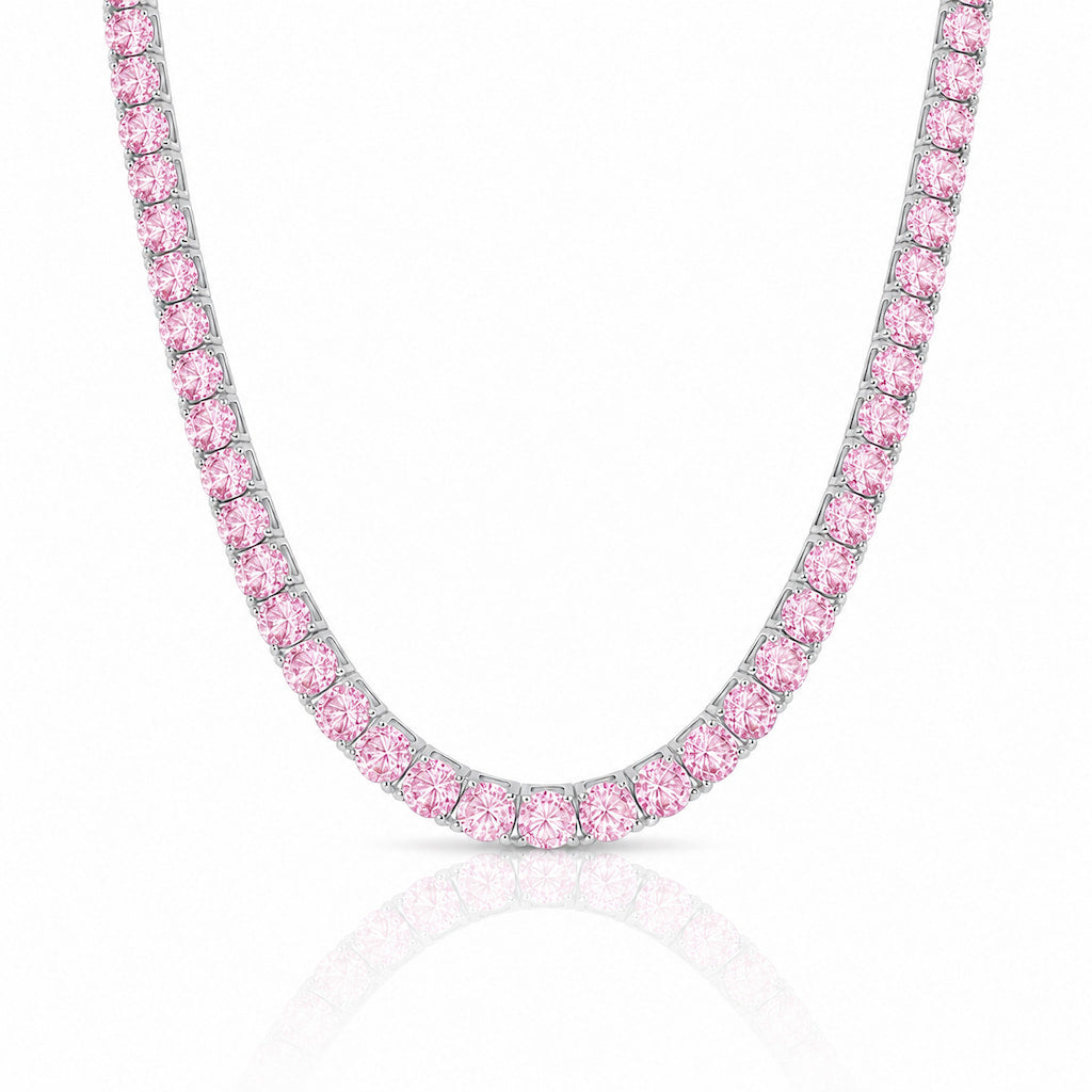 "MIAMI" PINK SAPPHIRE TENNIS CHOKER 2.0