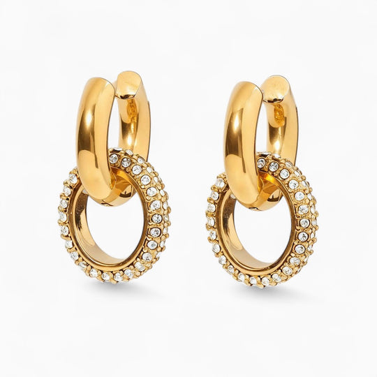 "MONACO" DOUBLE SPARKLE HOOPS
