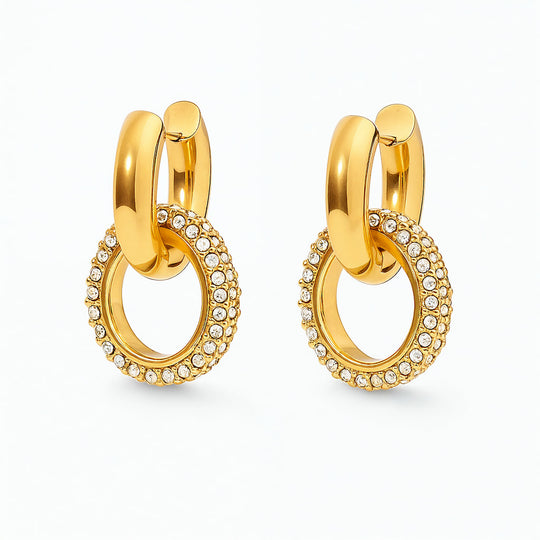 "MONACO" DOUBLE SPARKLE HOOPS