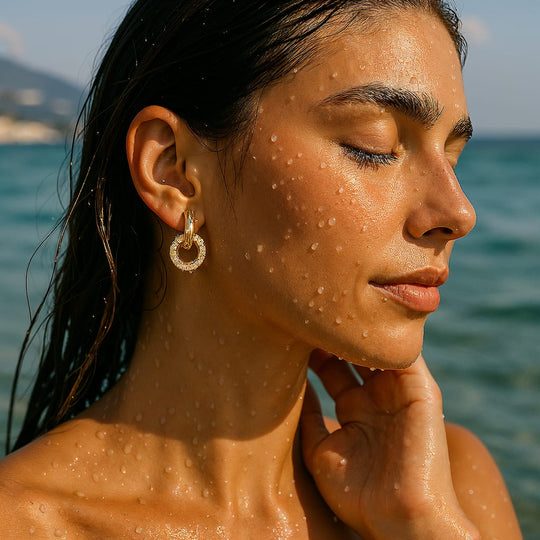"MONACO" DOUBLE SPARKLE HOOPS