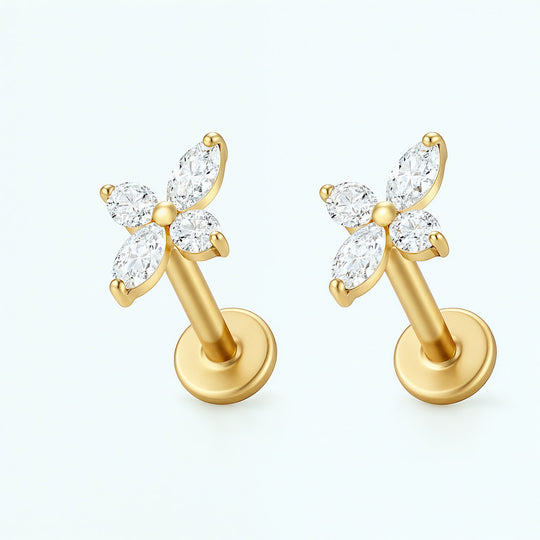 "MYKONOS" FLATBACK STUD EARRINGS