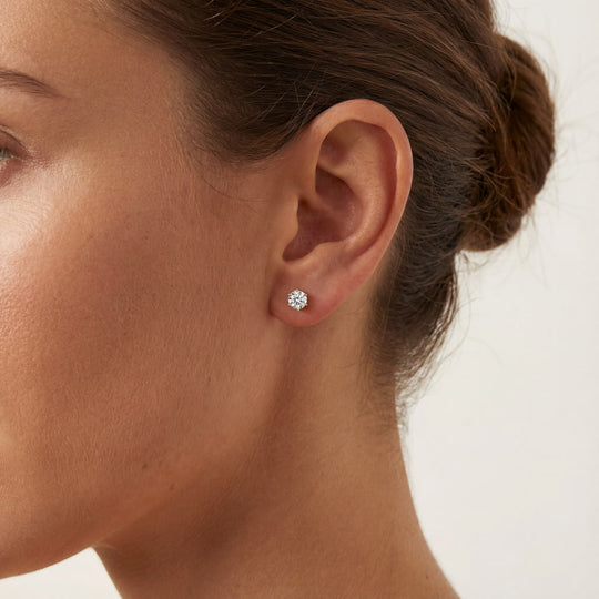 “Miami” Moissanite 1ct 6-Prong Solitaire Tennis Stud Earrings 2.0