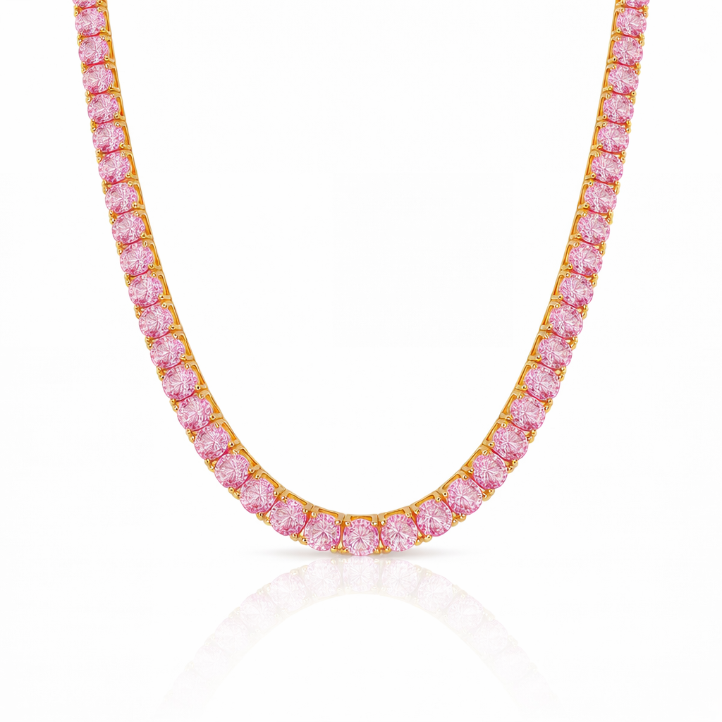 "MIAMI" PINK SAPPHIRE TENNIS CHOKER 2.0