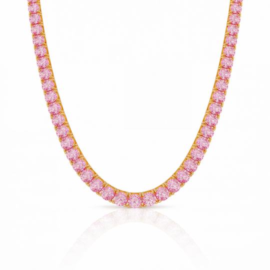 "MIAMI" PINK SAPPHIRE TENNIS CHOKER 2.0
