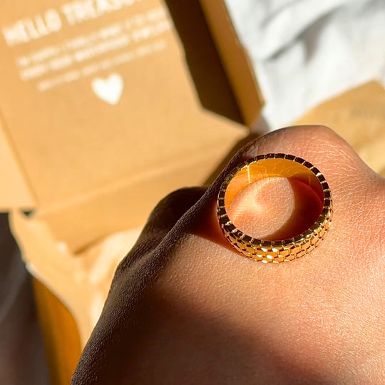 "SAN FRAN" HONEYCOMB RING