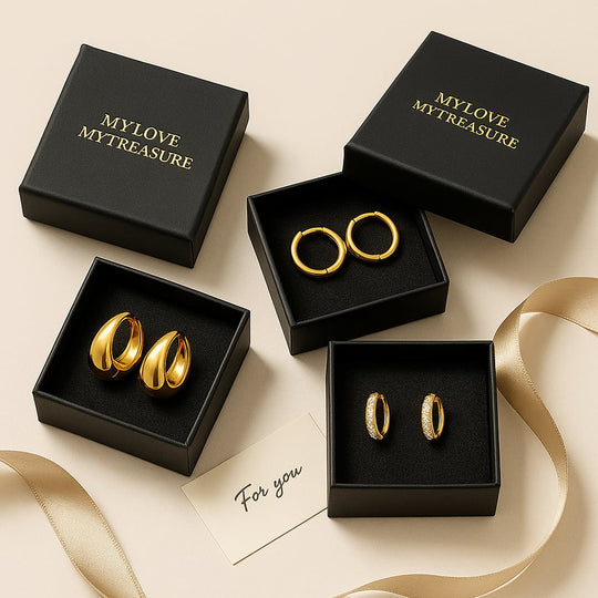 "New York" Huggie Earrings Set | 3-Piece Bundle