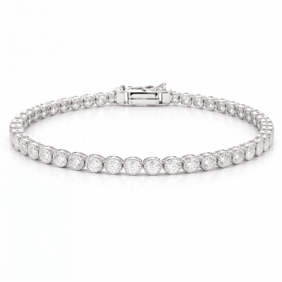 “Oslo” Classic Diamond Bezel Tennis Bracelet