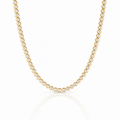 “Oslo” Classic Diamond Bezel Tennis Necklace