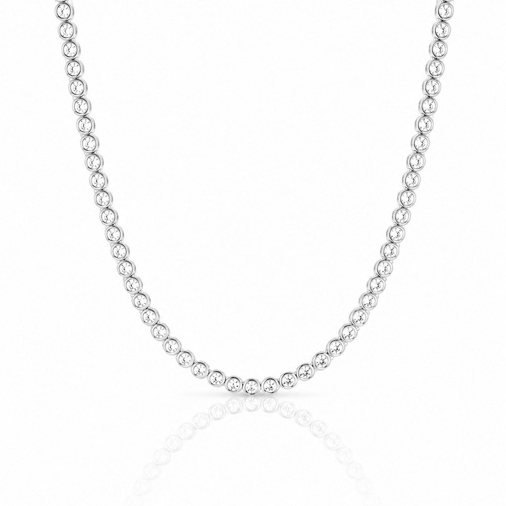“Oslo” Classic Diamond Bezel Tennis Necklace